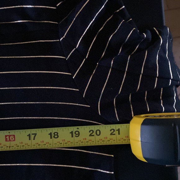 🔥 New! Soma French Terry Zipper Detail Jacket Gold Glitz Stripe🔥 - Picture 7 of 8